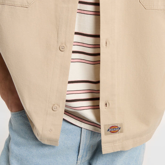 247 Garment Dye SS Work Shirt - Stone