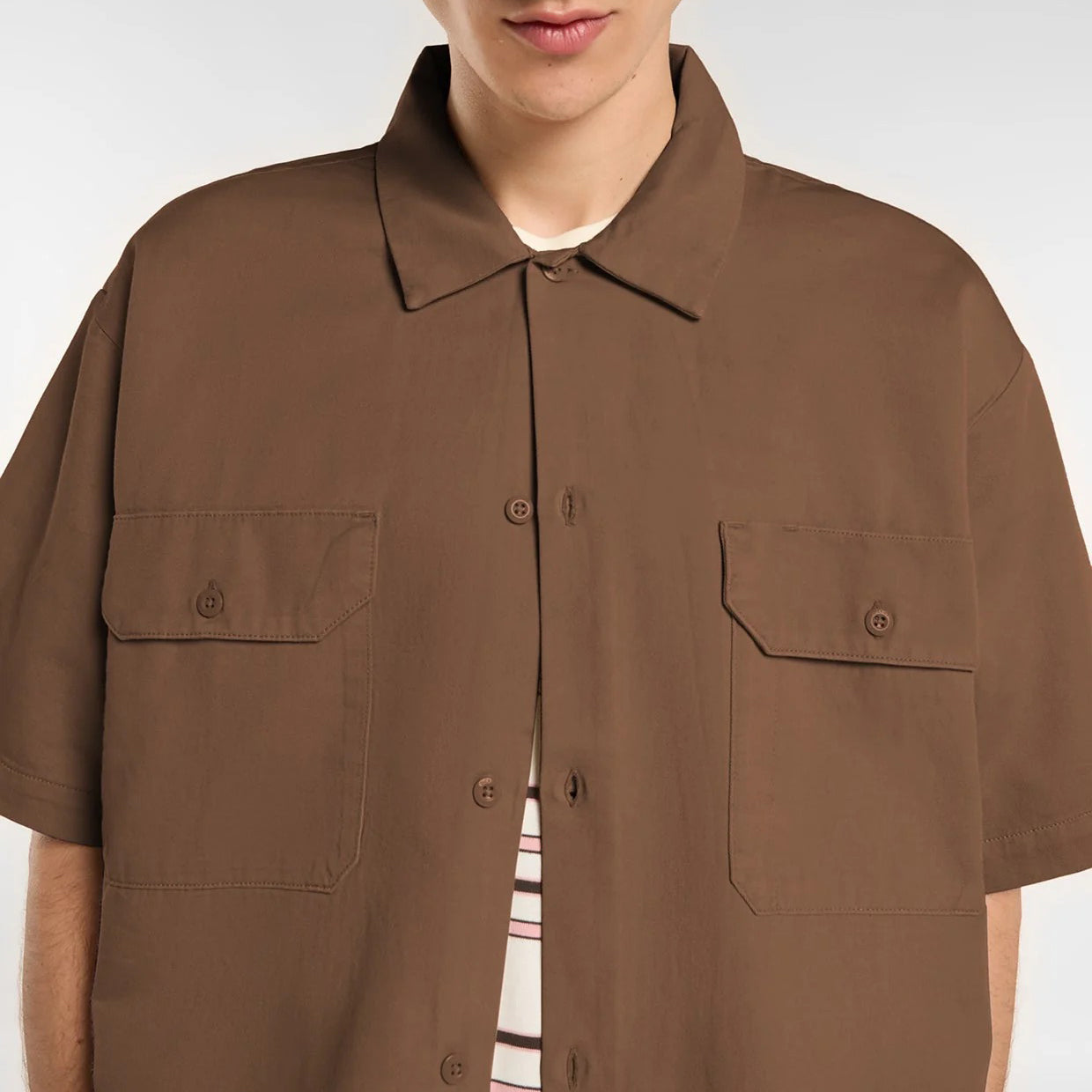247 Garment Dye SS Work Shirt - Timber Brown