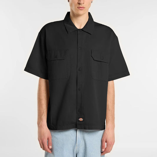 247 Garment Dye SS Work Shirt - Black