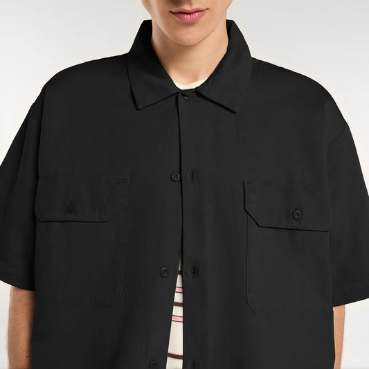 247 Garment Dye SS Work Shirt - Black
