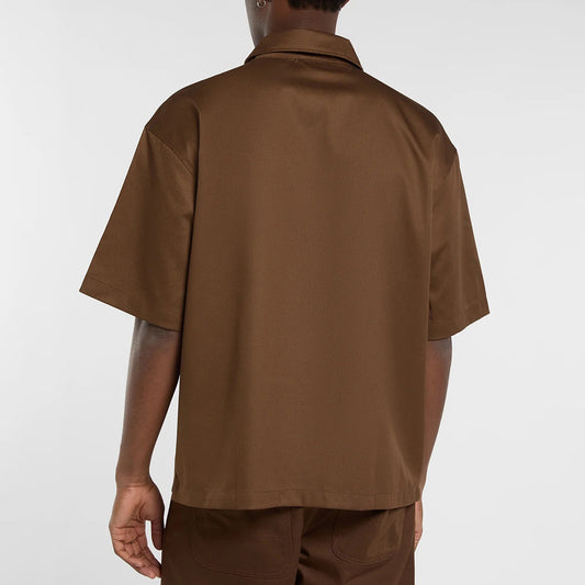 Cadiz Quarter Zip SS Shirt - Timber Brown
