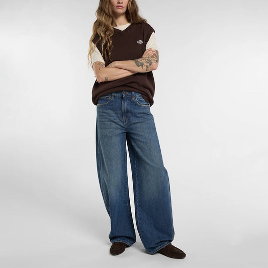 Women's Maricopa Low Waist Barrel Jeans - Mid Blue Fade Wash