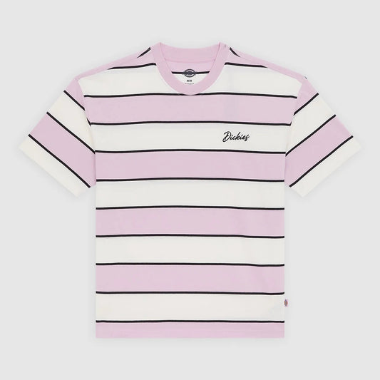 Embroidery Stripe SS Tee - Ecru