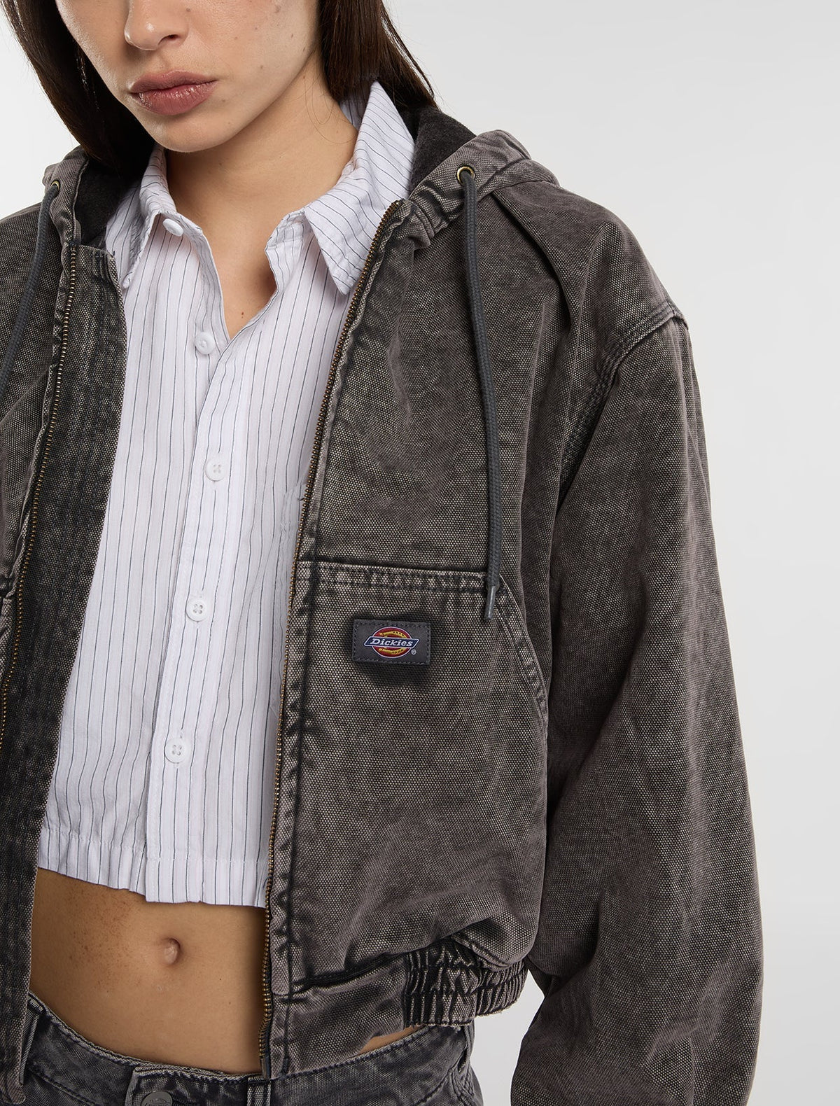 Women's Peoria Canvas Hooded Jacket - Charcoal