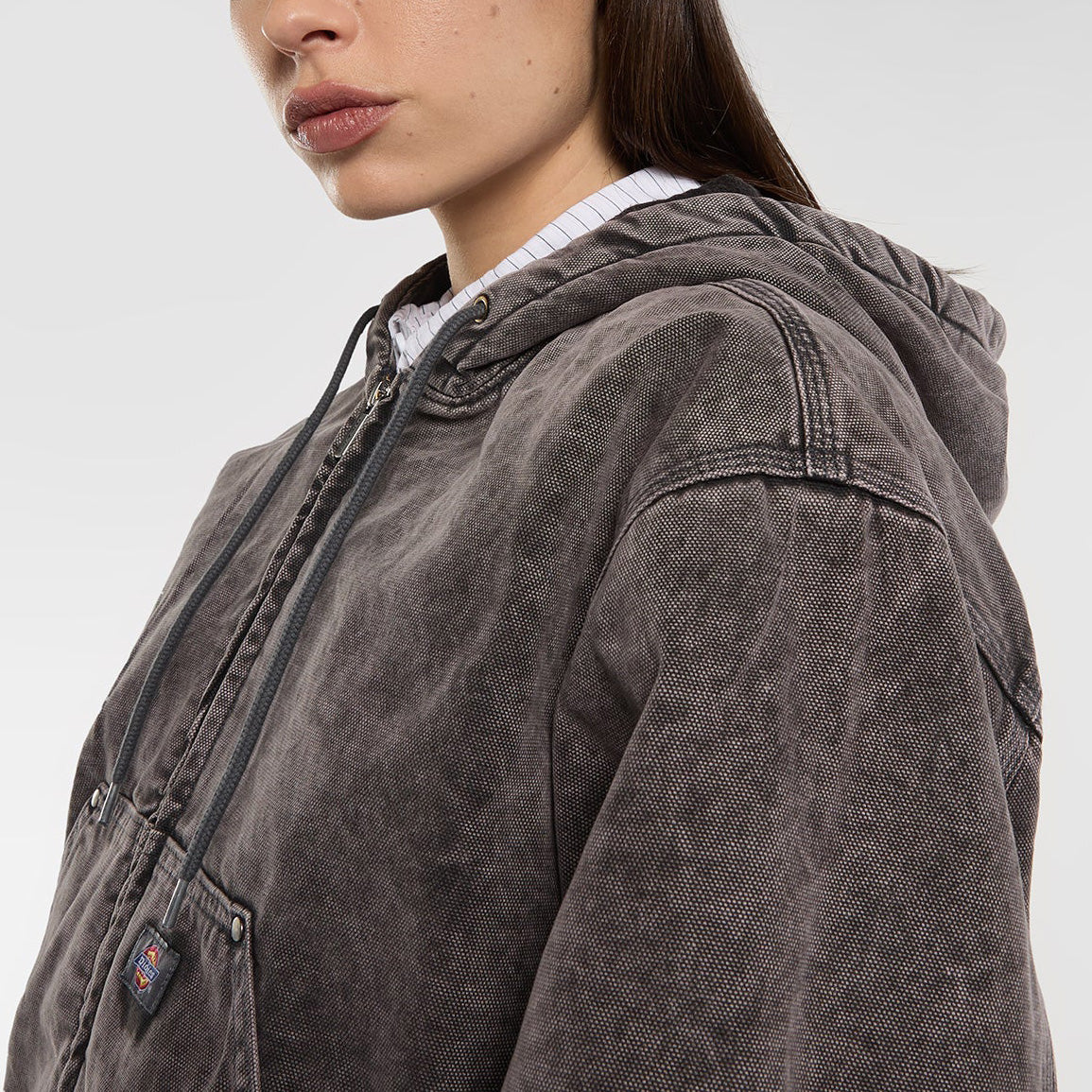 Women's Peoria Canvas Hooded Jacket - Charcoal