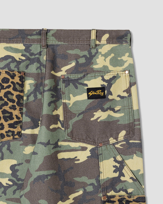 Double Knee Pant - Woodland / Leopard Mix