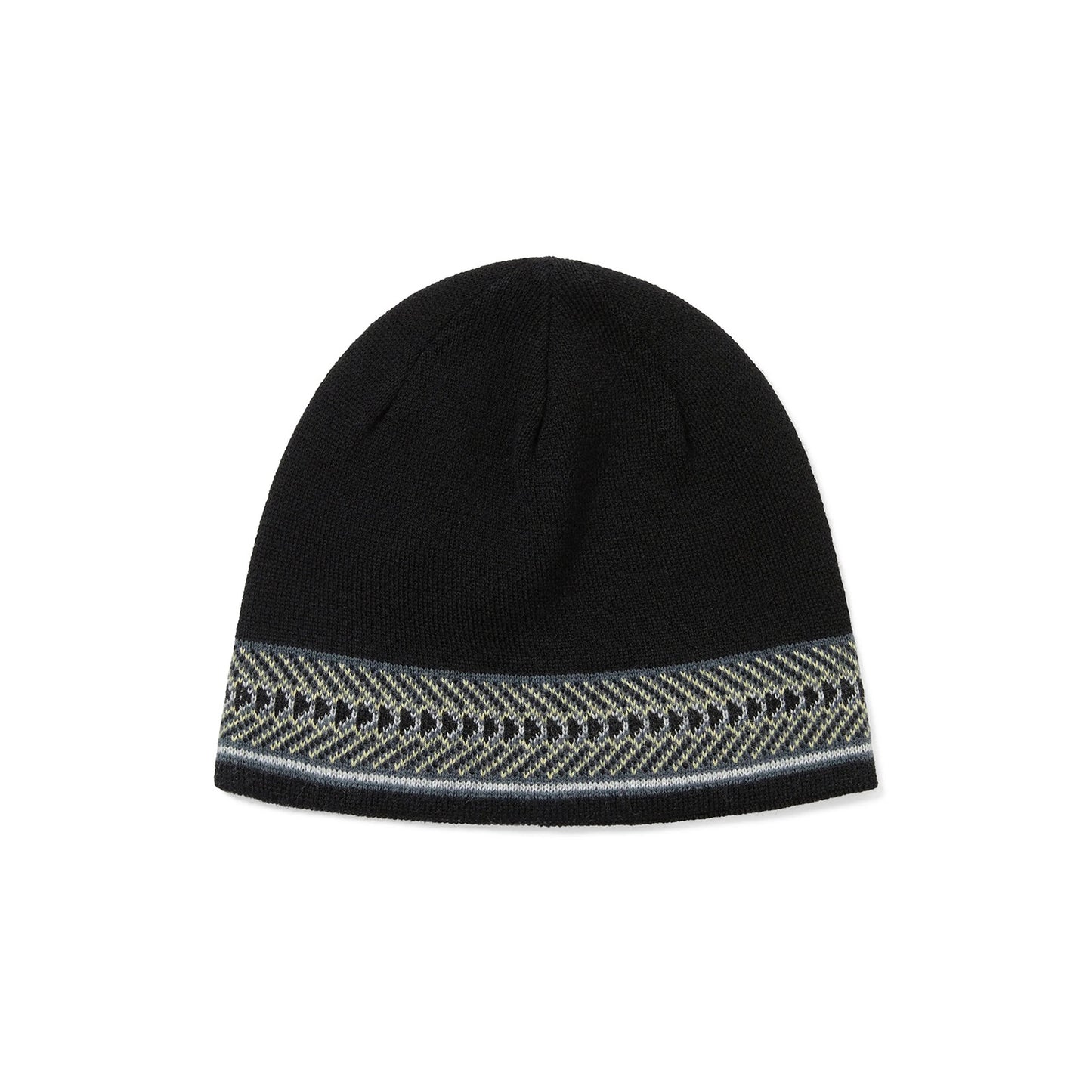 Diagonal Pattern Beanie - Black