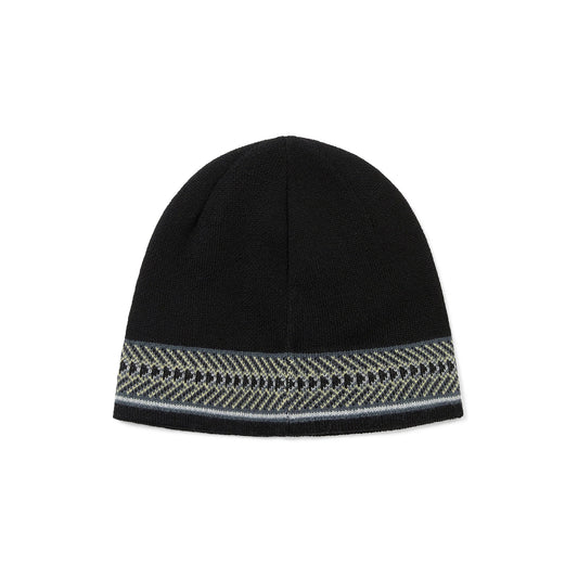 Diagonal Pattern Beanie - Black