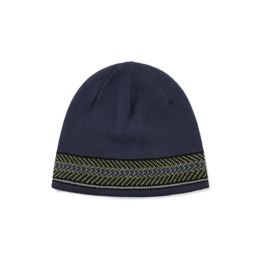 Diagonal Pattern Beanie - Navy