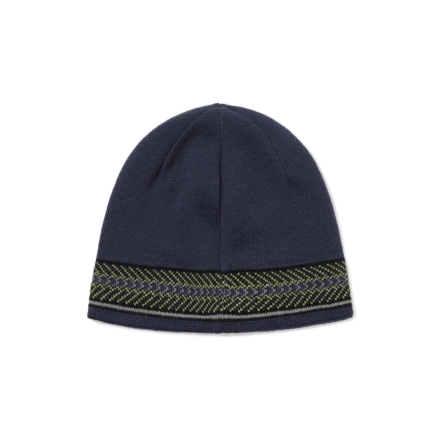 Diagonal Pattern Beanie - Navy