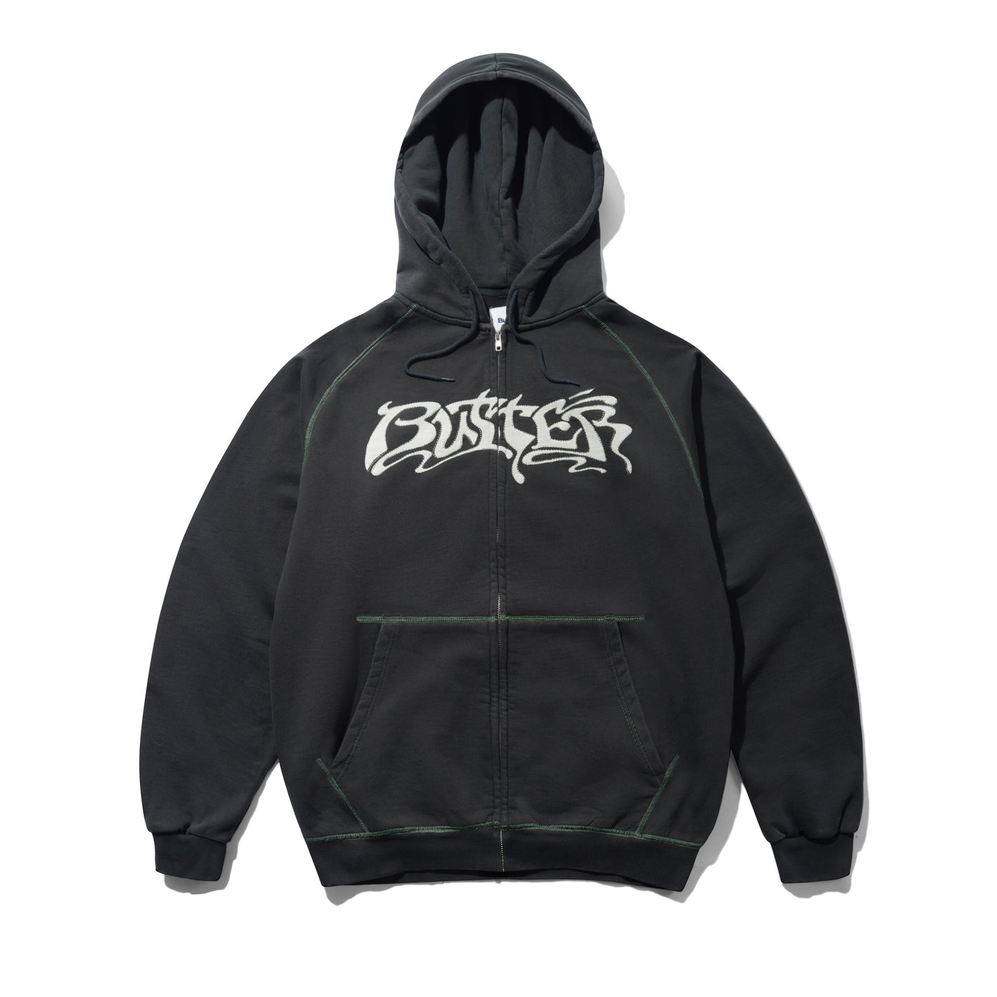 Drummer Zip-Thru Hood - Washed Black