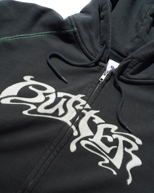 Drummer Zip-Thru Hood - Washed Black