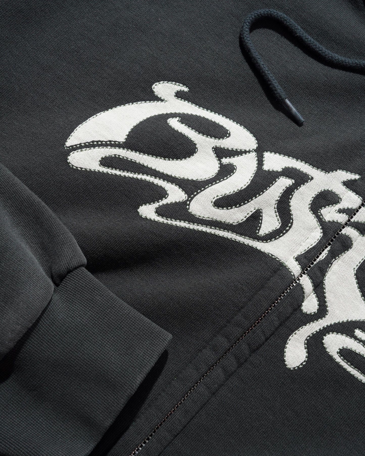 Drummer Zip-Thru Hood - Washed Black