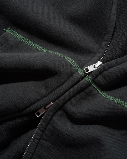Drummer Zip-Thru Hood - Washed Black