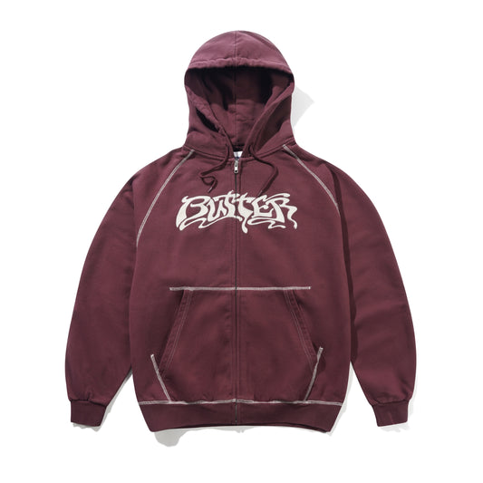 Drummer Zip-Thru Hood - Washed Rhubarb