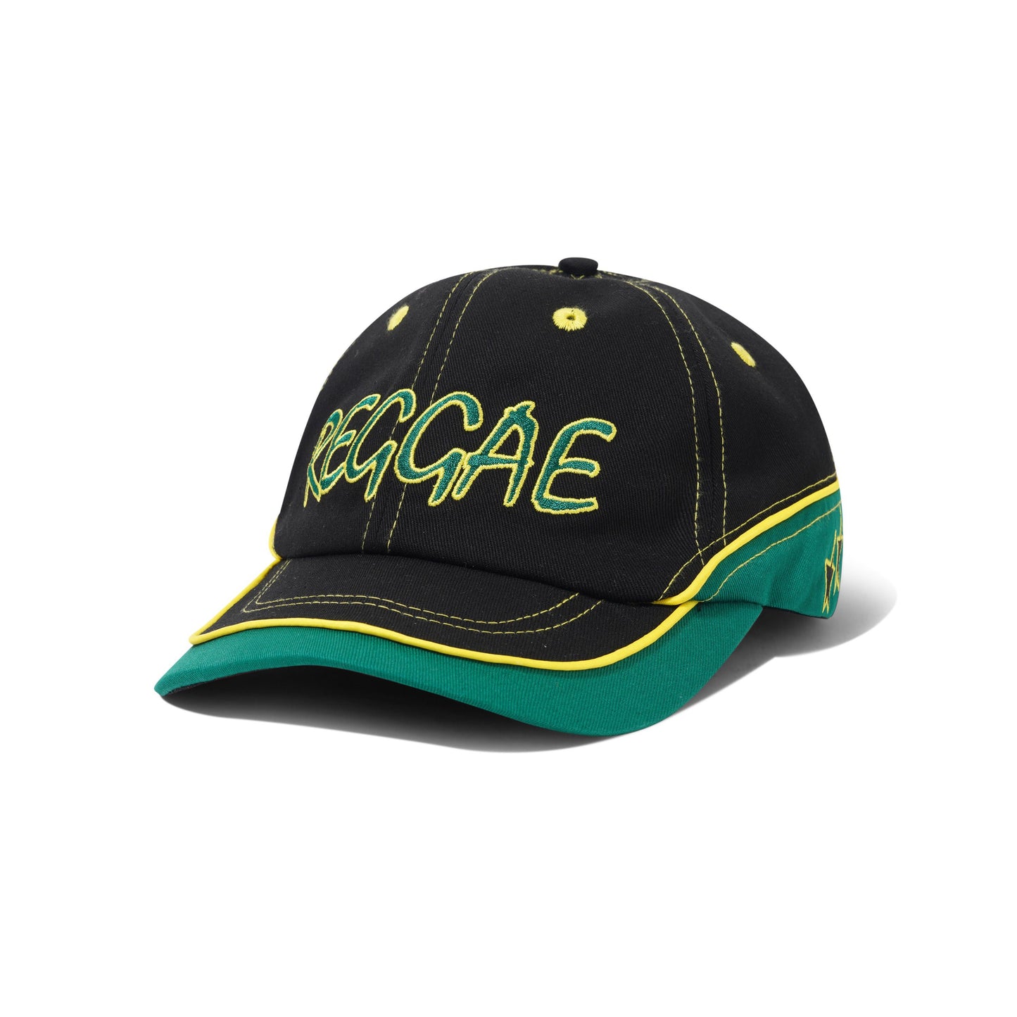 Dub 6 Panel Cap - Black / Green
