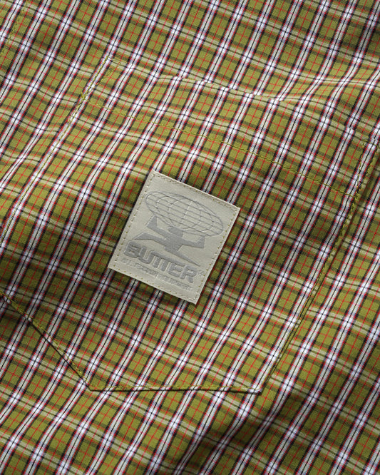 Equipment S/S Shirt - Lime / Red