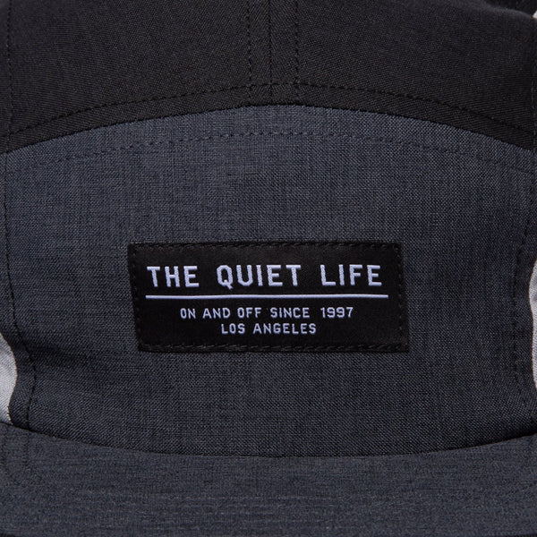 Xanadu 5 Panel Camper Hat (Made in USA)- Black / Light Grey