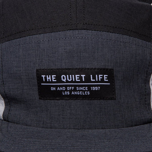 Xanadu 5 Panel Camper Hat (Made in USA)- Black / Light Grey