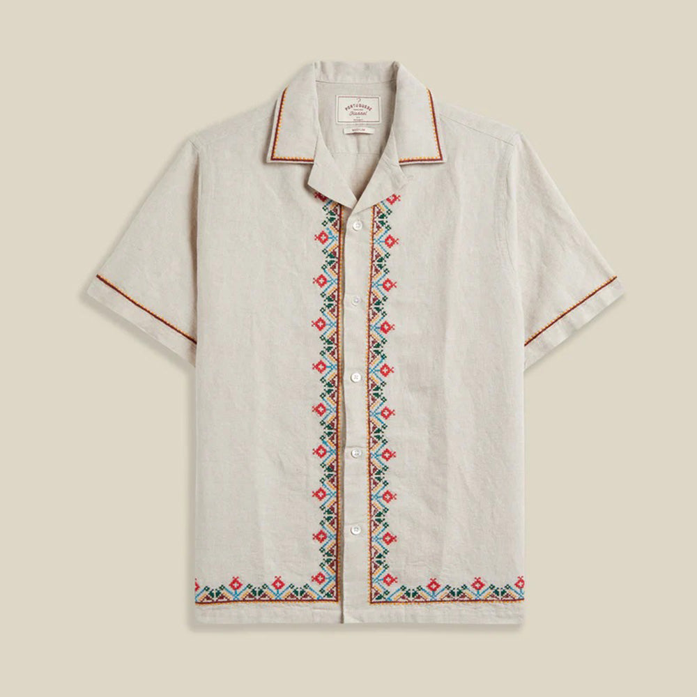 Folclore Embroidery Shirt - Natural / Multi