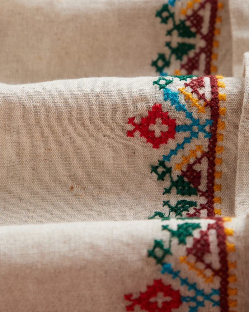 Folclore Embroidery Shirt - Natural / Multi
