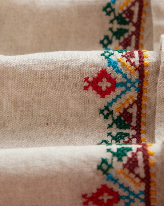 Folclore Embroidery Shirt - Natural / Multi