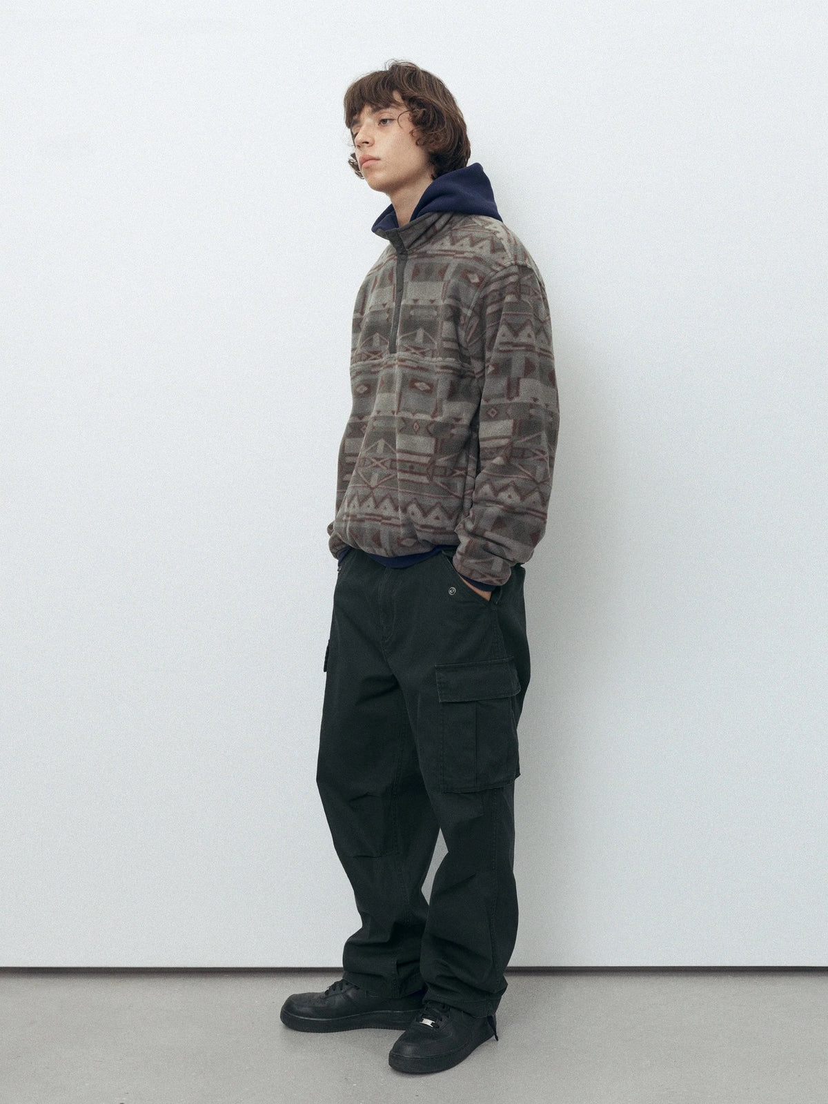 Fleece Pullover - Brown