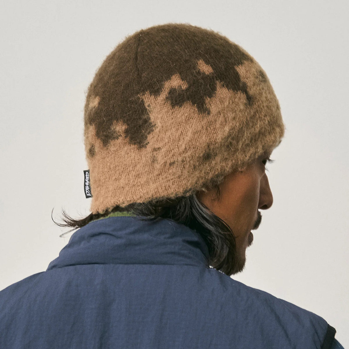 Mohair Splatter Beanie - Taupe Splatter