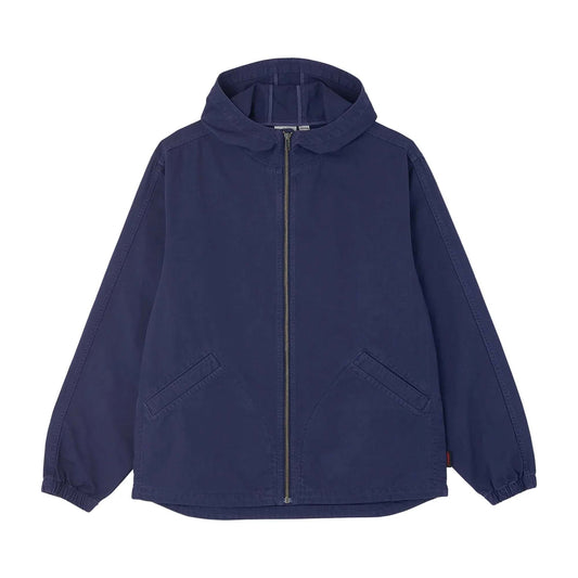 Herringbone Hooded Jacket - Navy