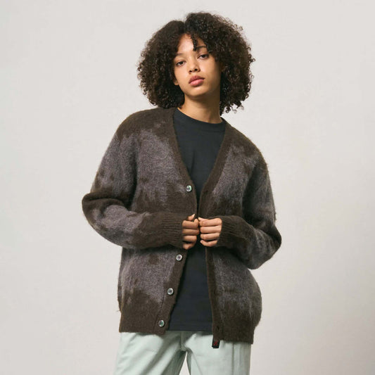 Mohair Splatter Cardigan - Slate Splatter