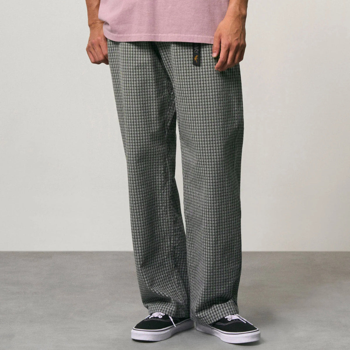 Dobby Plaid Gramicci Pant Straight Fit - Stone