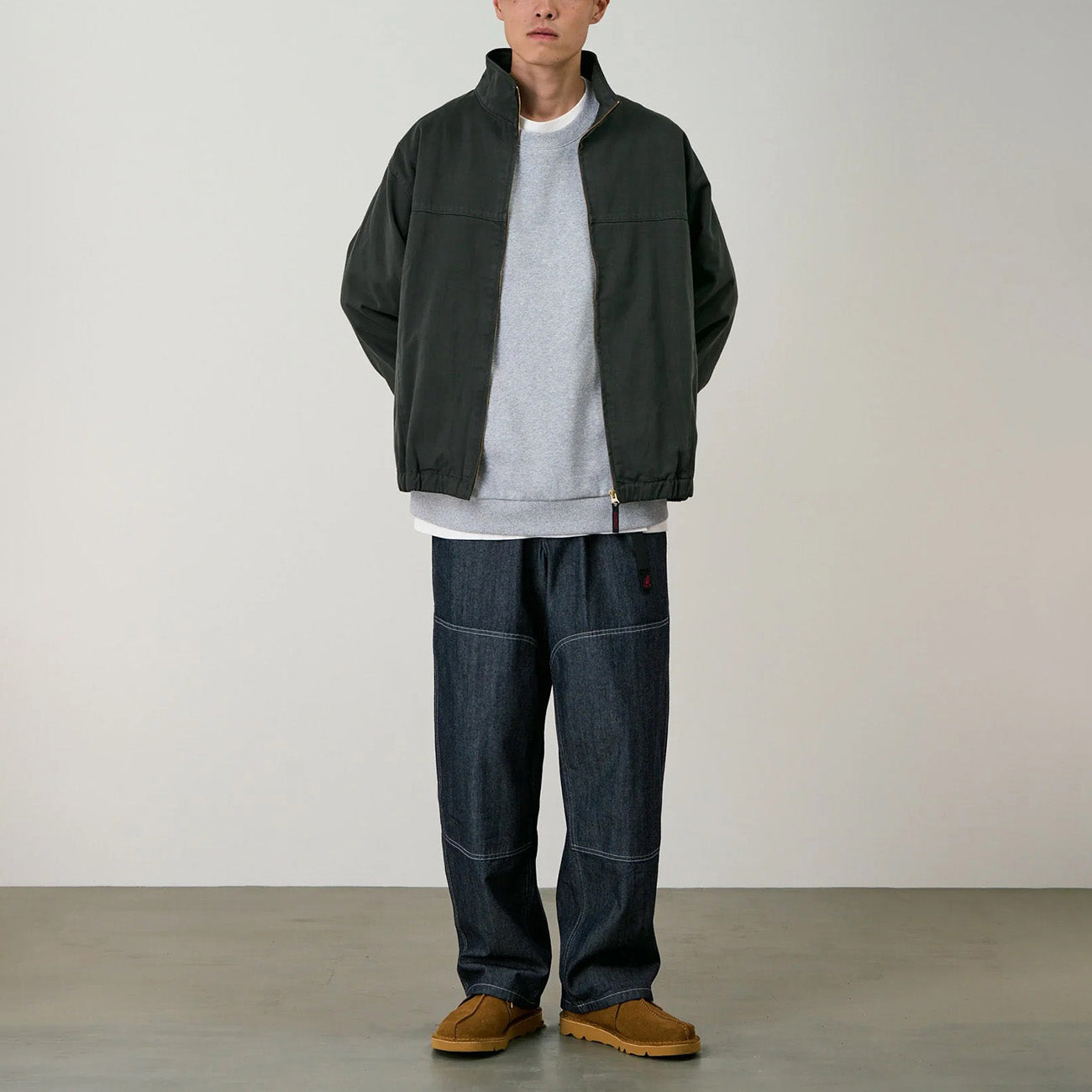 Japanese Chambray Double Knee Pant - Navy