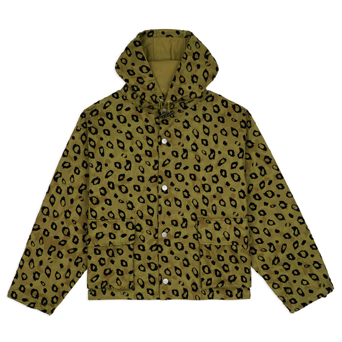 Hooded Chore Coat - Flocked Leopard Camo