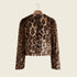W' Collarless Leopard Jacket