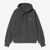 W' Hooded Nelson Sweat - Black,Garment Dyed