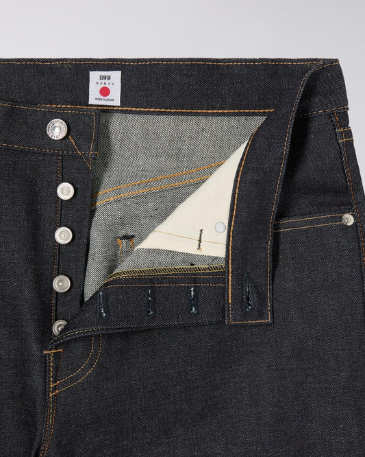 Wide Pant, 13,5oz Kaihara Dark Pure Indigo Rainbow Selvage Denim - Blue unwashed