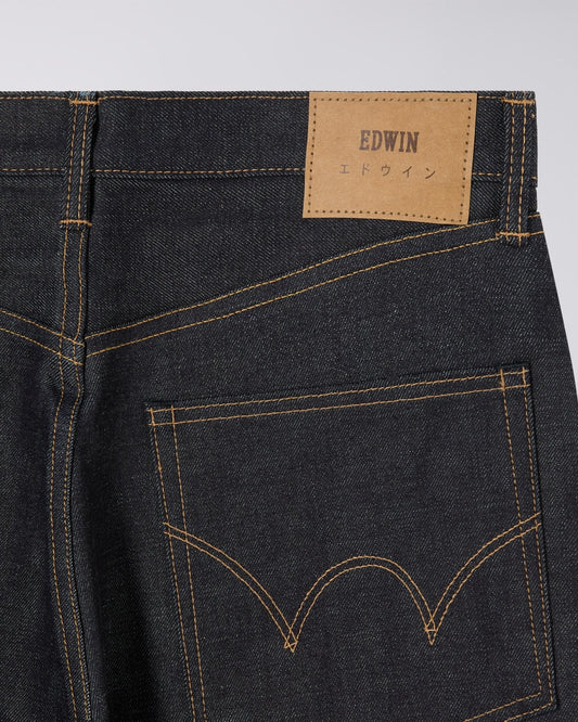 Wide Pant, 13,5oz Kaihara Dark Pure Indigo Rainbow Selvage Denim - Blue unwashed