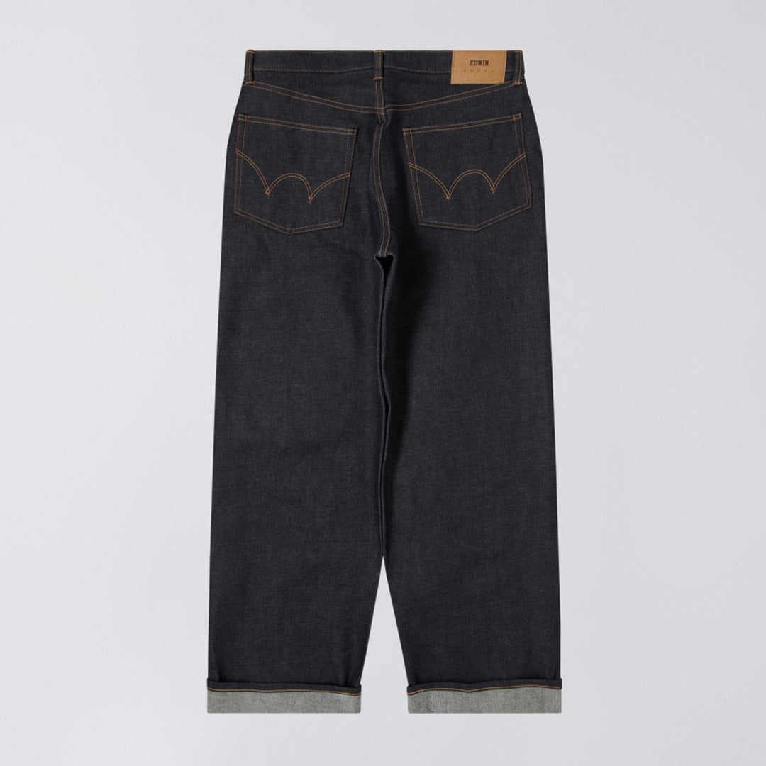 Wide Pant, 13,5oz Kaihara Dark Pure Indigo Rainbow Selvage Denim - Blue unwashed
