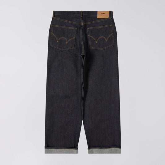 Wide Pant, 13,5oz Kaihara Dark Pure Indigo Rainbow Selvage Denim - Blue unwashed