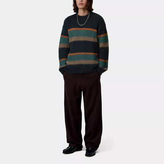 Merton Sweater, Sundling Stripes - Dark Scarab