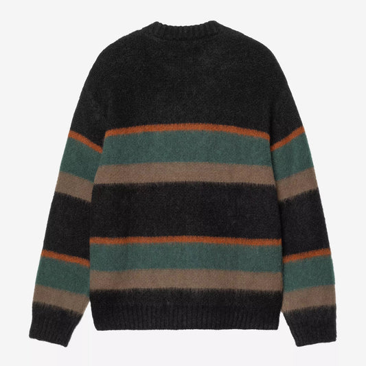 Merton Sweater, Sundling Stripes - Dark Scarab