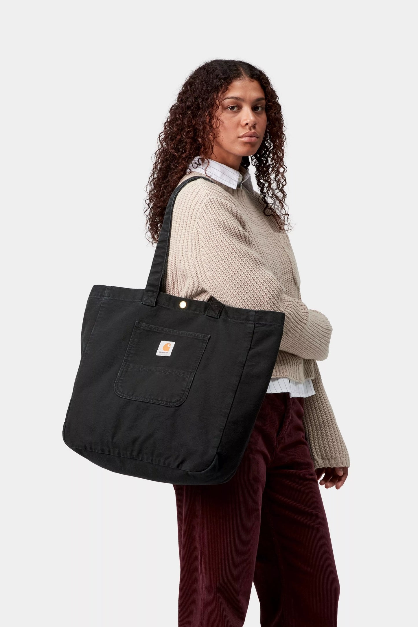 Bayfield Tote - Black (Stone Canvas)