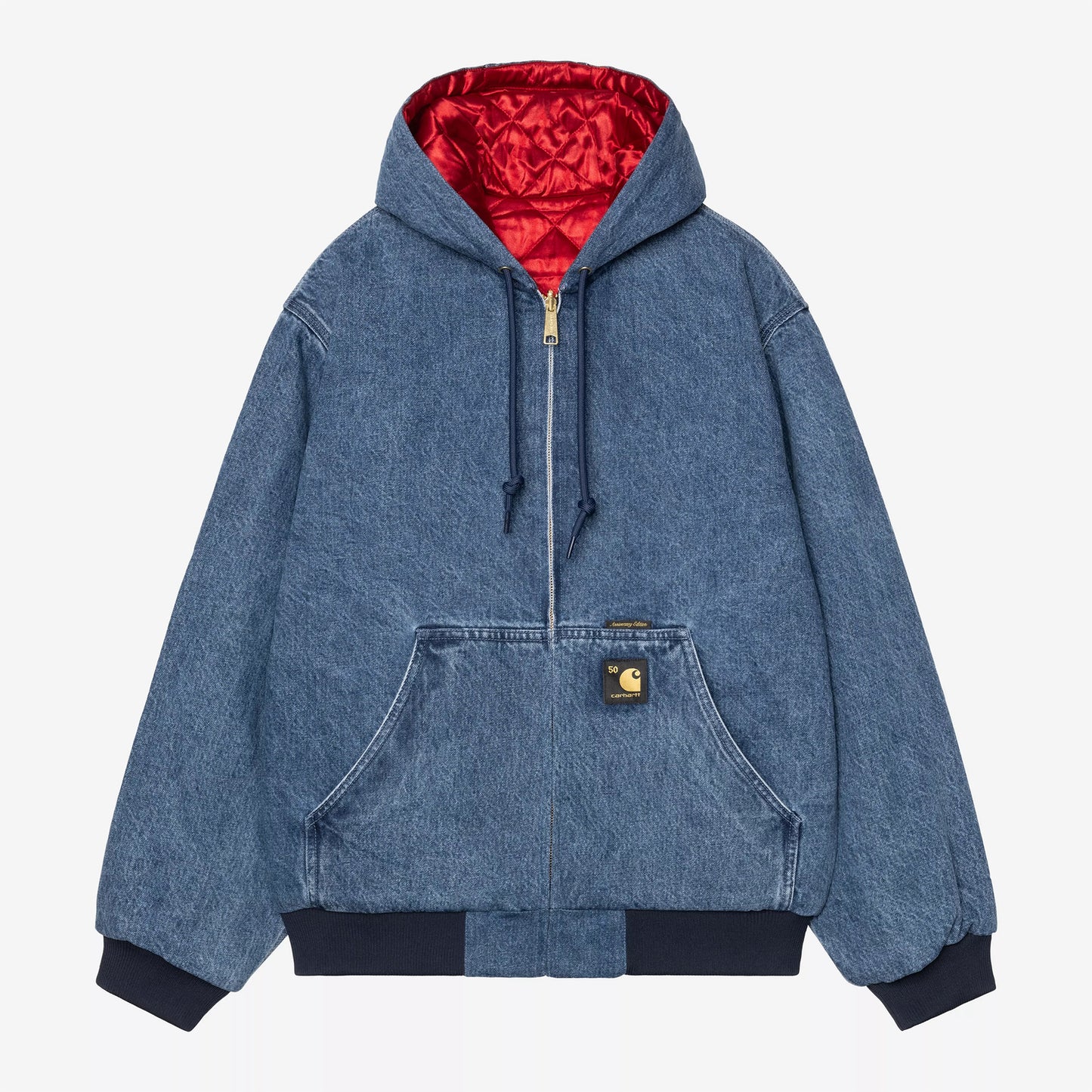 50 Years Anniversary OG Active Jacket Denim - Blue / USA Red (Stone Bleached)