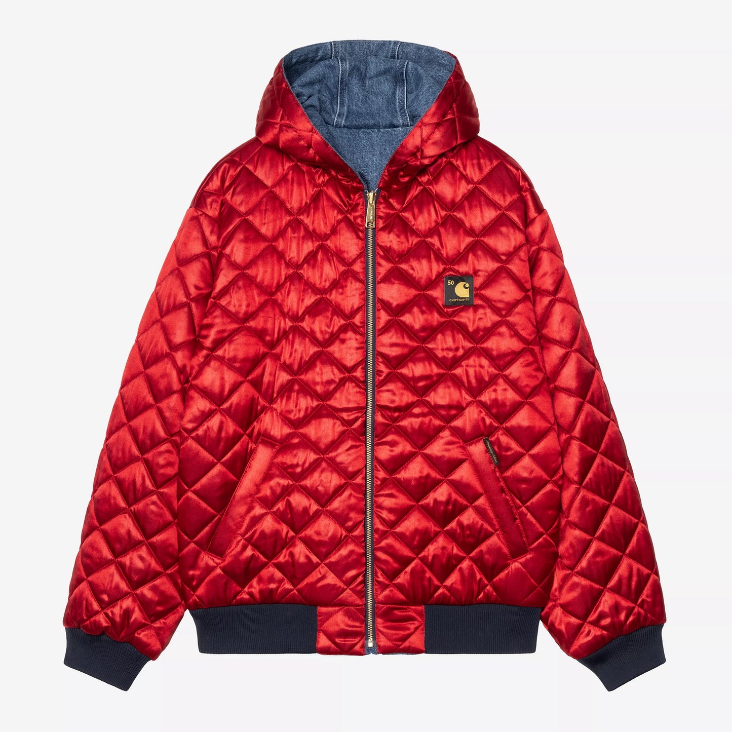 50 Years Anniversary OG Active Jacket Denim - Blue / USA Red (Stone Bleached)