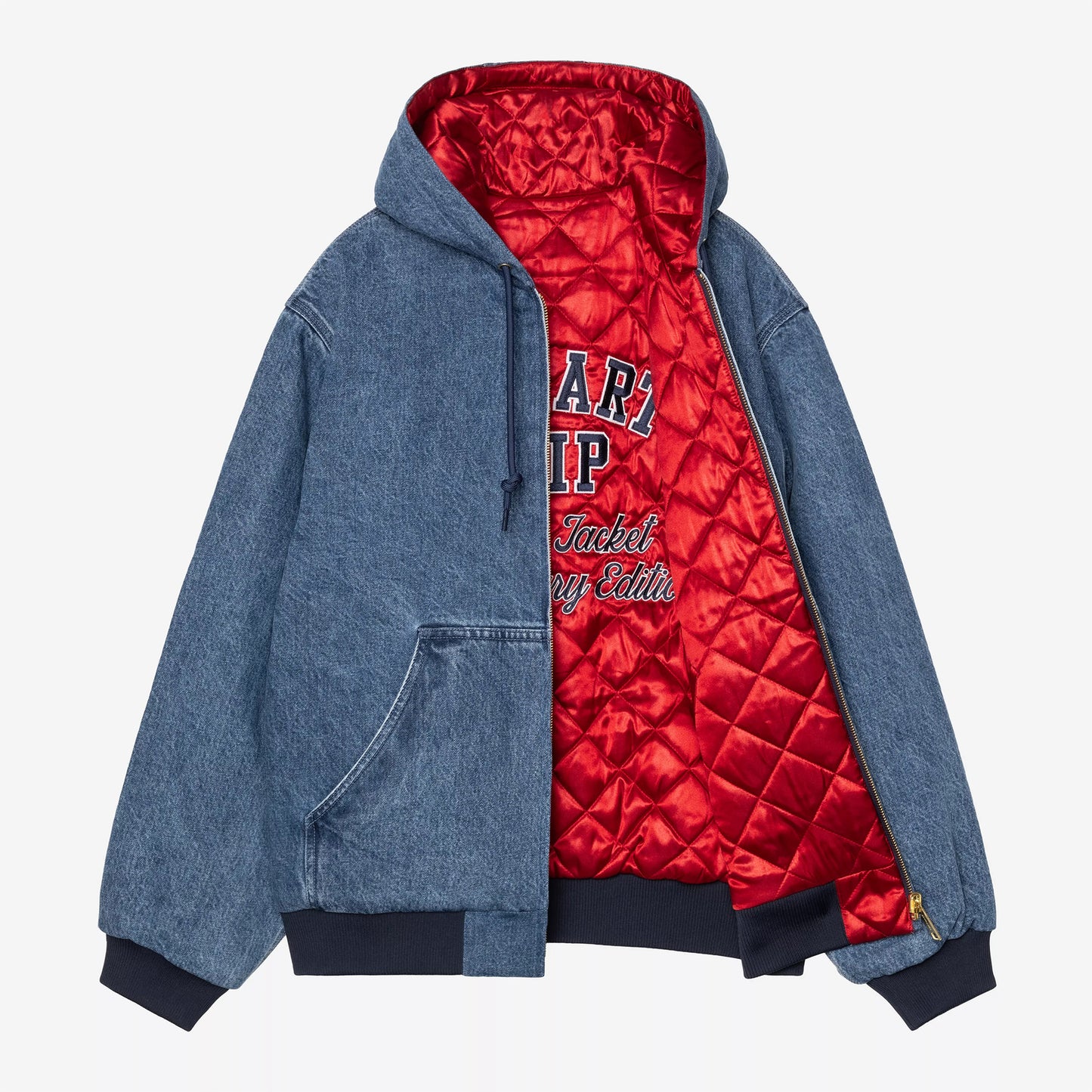 50 Years Anniversary OG Active Jacket Denim - Blue / USA Red (Stone Bleached)