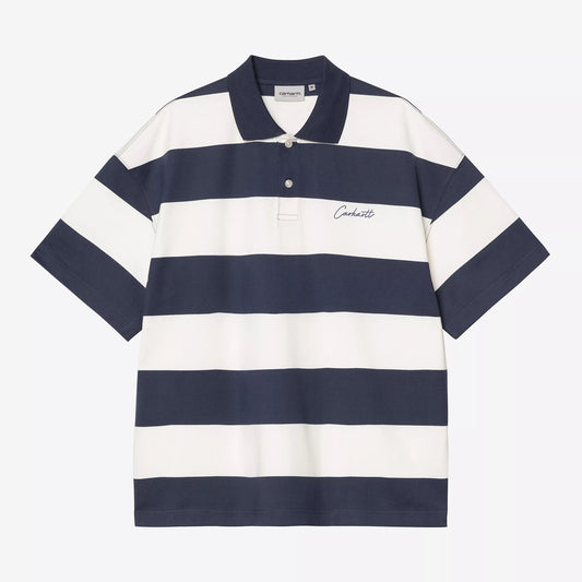 S/S Delray Polo - Delray Stripe / Blue