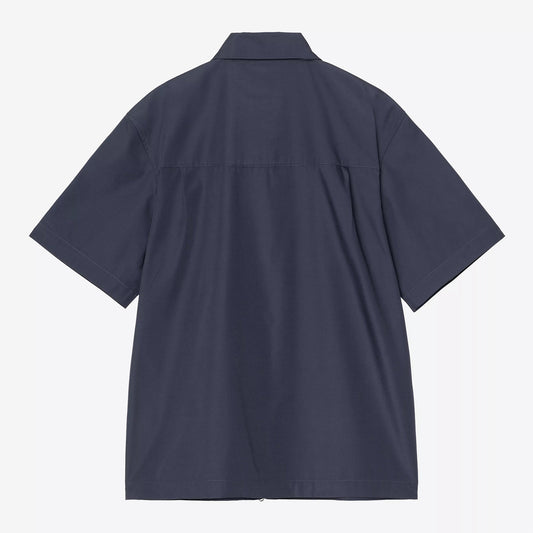S/S Postal Zip Shirt - Blue / Wax