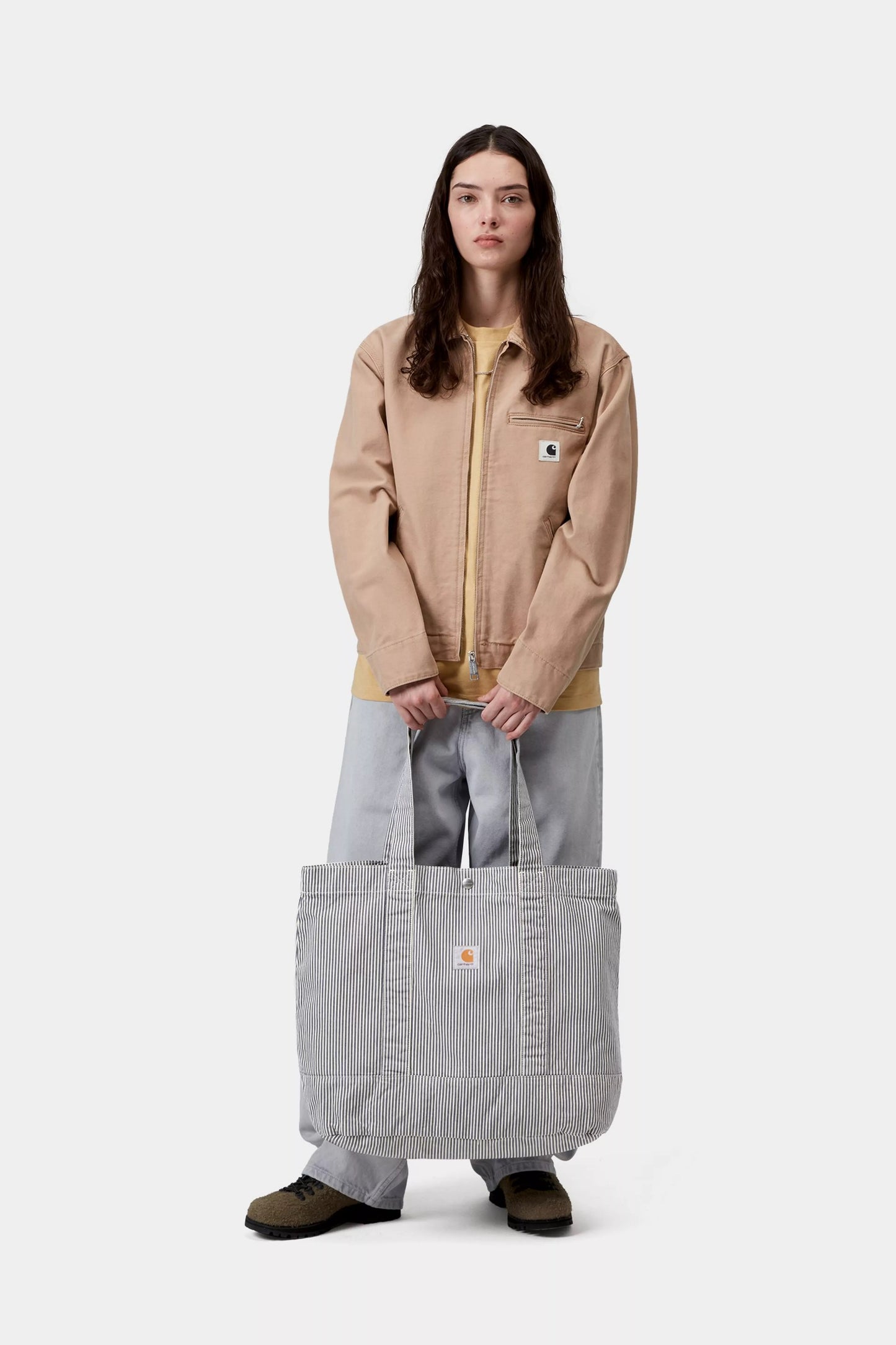 Mercer Tote Bag, Mercer Stripe - Graphite / Stone Washed