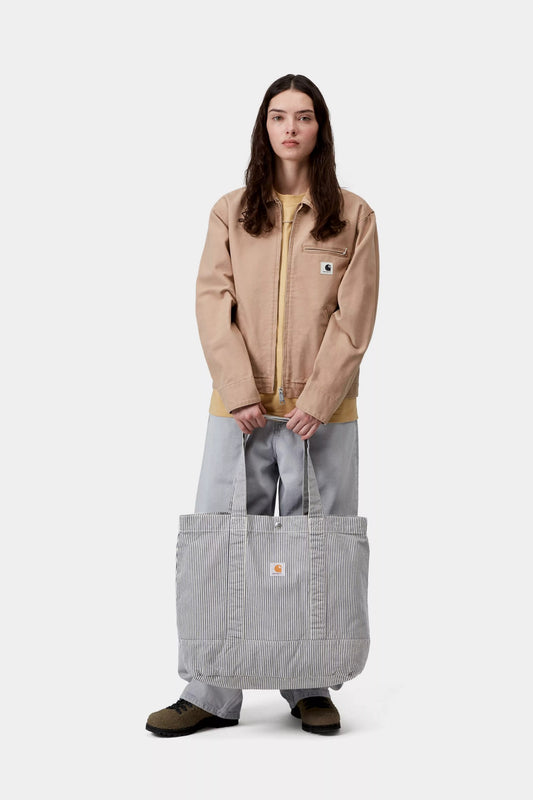 Mercer Tote Bag, Mercer Stripe - Graphite / Stone Washed