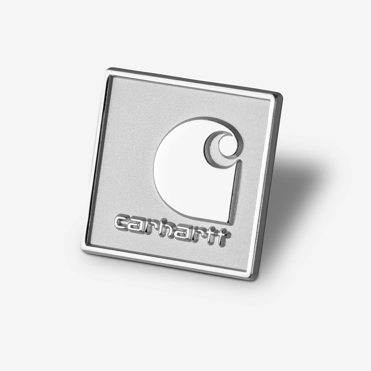 Square Label Pin - Silver